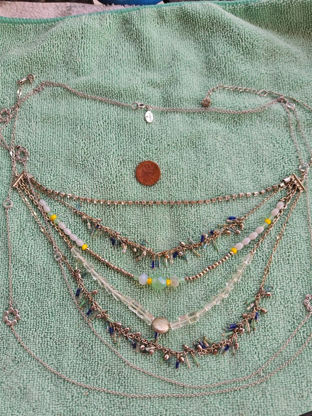 2 loft necklaces layered and long